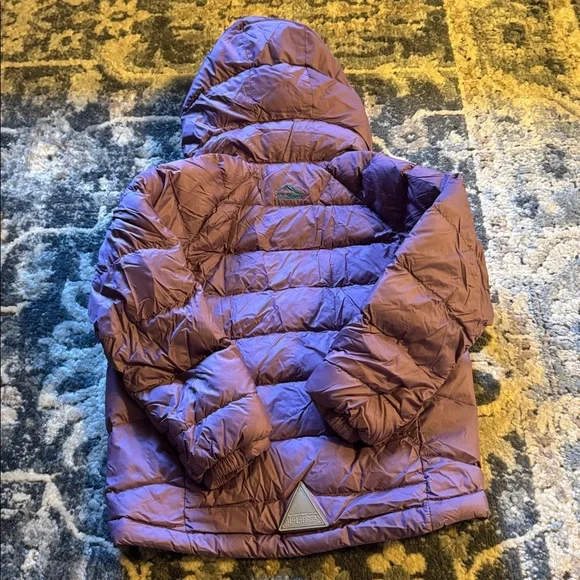 L.L Bean Purple Hooded Puffer Jacket - Picture 3 of 3